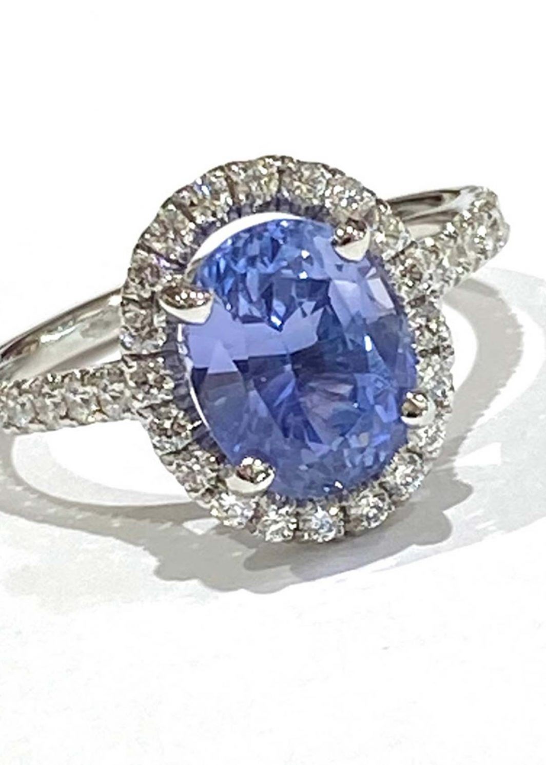 Ladys Diamond and Sapphire Ring
