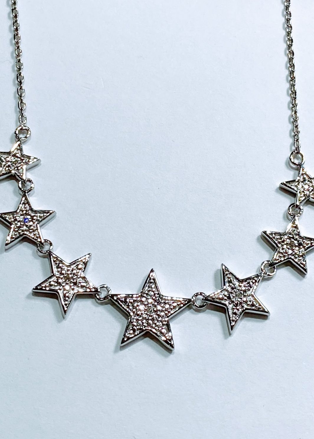 Sterling Silver Diamond Stars