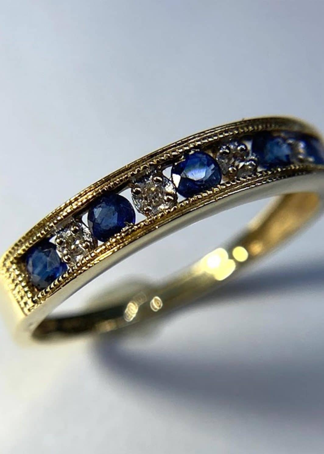 Diamond and Sapphire Ring-207-298
