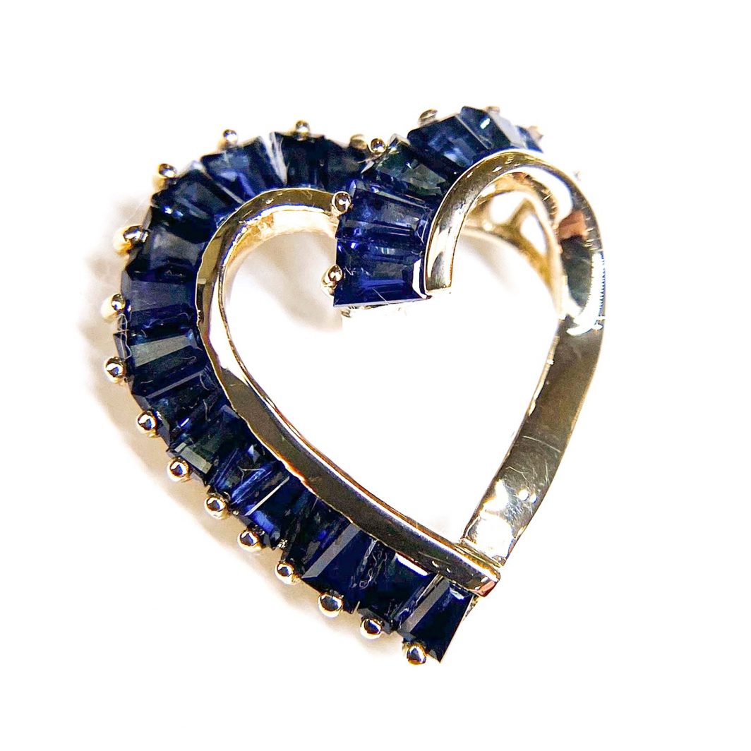 Sapphire Heart Pendant